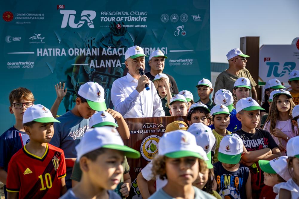 58. Cumhurbaşkanlığı Türkiye Bisiklet Turu Hatıra Ormanı İçin Alanya’da Ağaç Dikim Töreni Gerçekleştirildi