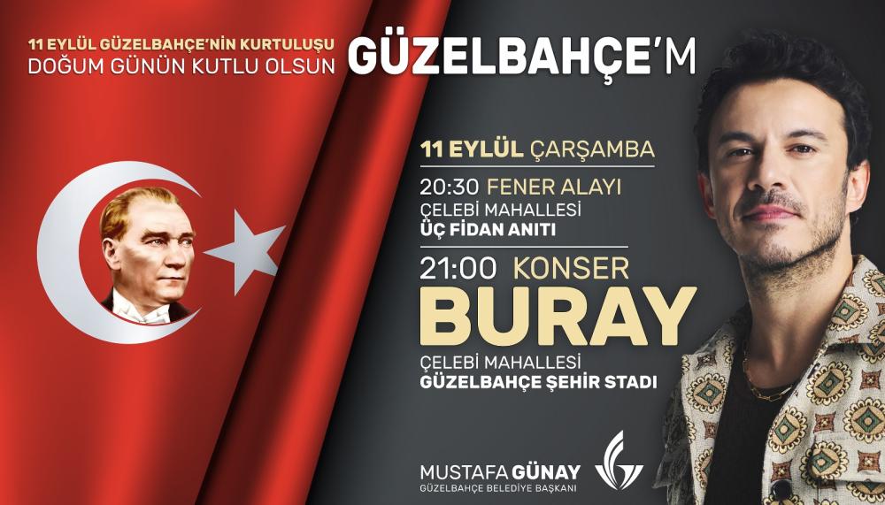 GÜZELBAHÇE’DE 11 EYLÜL COŞKUSU: BURAY KONSERİ VE FENER ALAYI