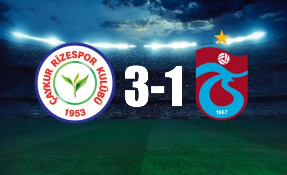 ÇAYKUR RİZESPOR, 3-1'LİK ZAFERLE TRABZONSPOR'U YENDİ