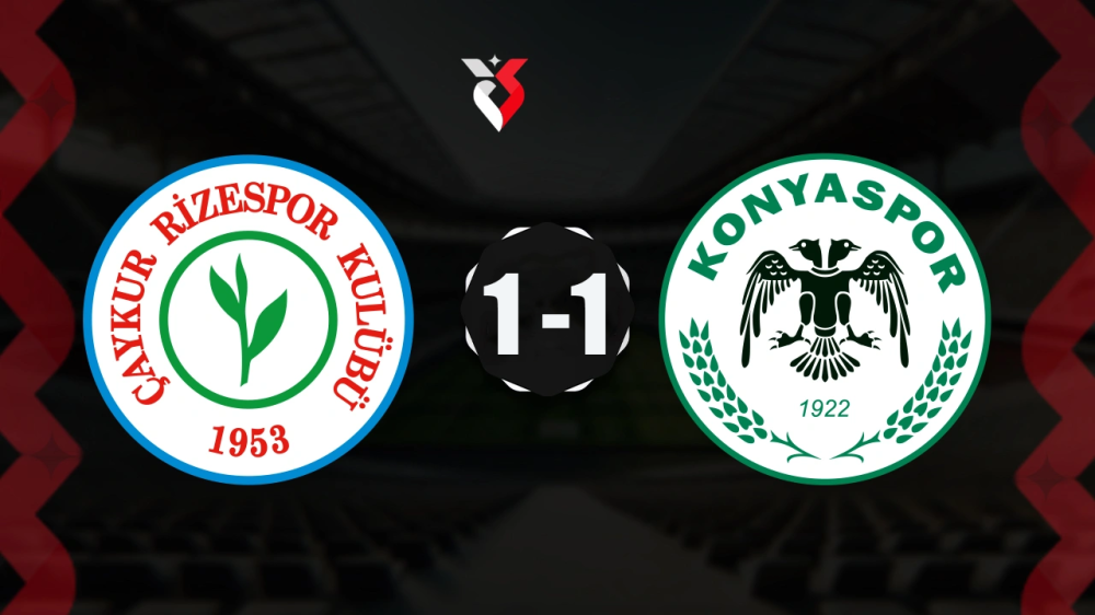 ÇAYKUR RİZESPOR İLE KONYASPOR YENİŞEMEDİ: 1-1