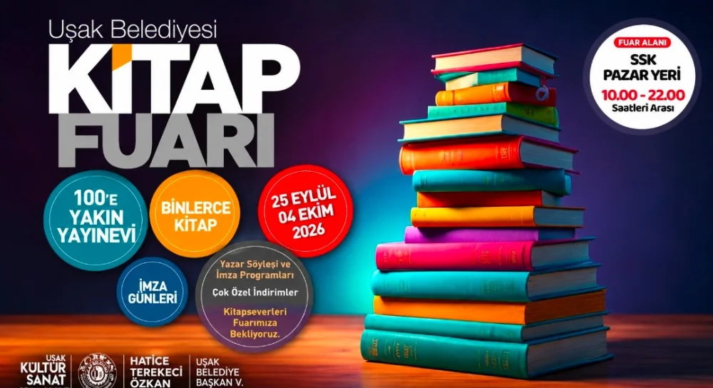 KİTAPSEVERLERE MÜJDE!  UŞAK BELEDİYESİ TARAFINDAN DÜZENLENEN UŞAK KİTAP FUARI İKİNCİ KEZ KAPILARINI AÇIYOR
